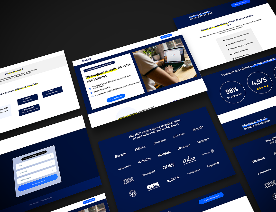 Landing page SEO Kodea